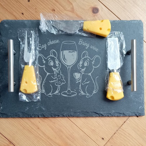 Slate cheese board rectangle - cheese,