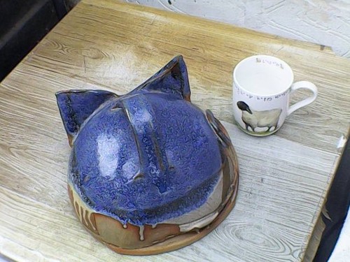 Canterbury pottery mouse - pottery,