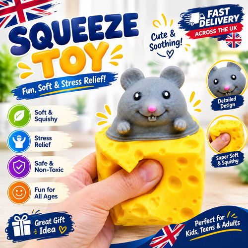 Pop mouse cheese squishy - up,