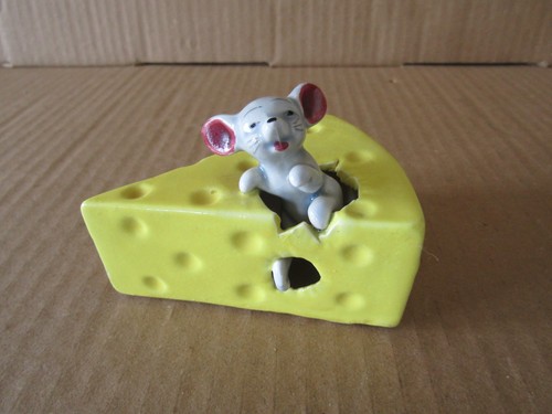 Mouse cheese ornament 6cm - cheese,