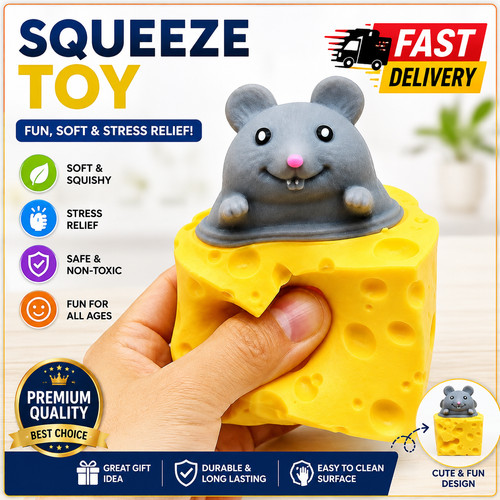 Pop mouse cheese squishy - mouse,