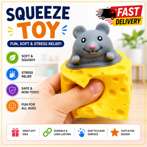 Pop mouse cheese squishy - &,