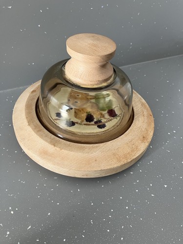 Vintage cheese board dome - board,,