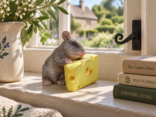 Cute mouse with cheese - mouse,