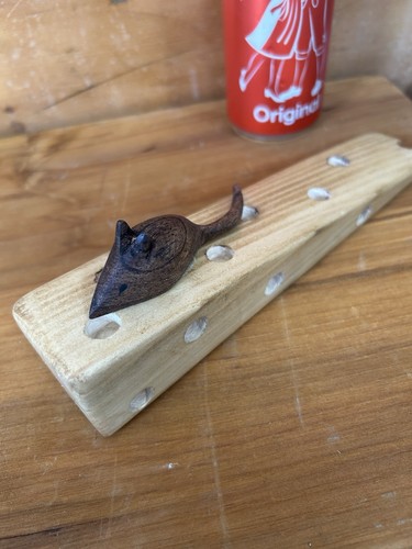Hand carved mouse cheese - hand, on